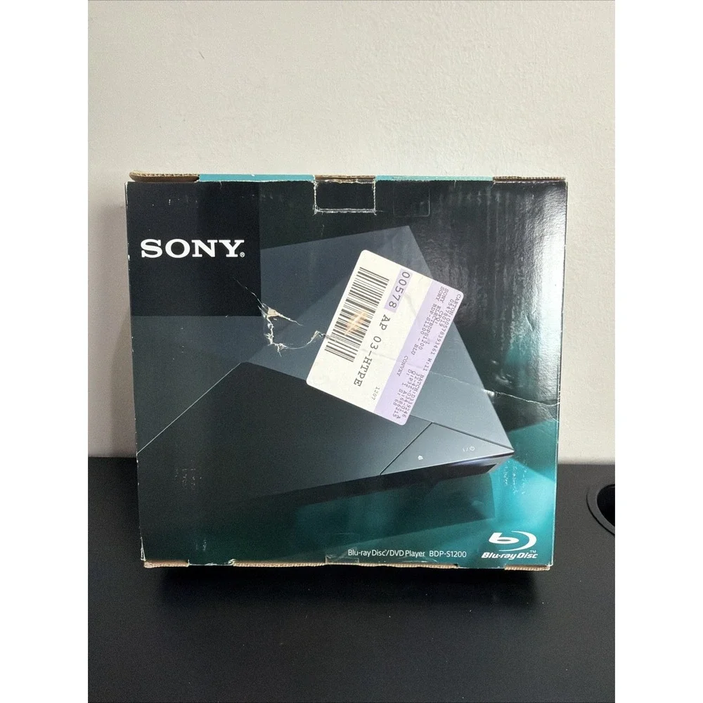 Sony BDP-S1200 Blu Ray Disc DVD Player w/ Remote Ac Adapter Manual Open Box